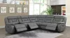 CoasterEssence 600370 Higgins - Upholstered Power Reclining Sectional Sofa - Gray