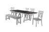 New Classic 40-1903-D4CB New Classic 40-1903-D4CB Maisie - Dining Table & 4 Chairs & Bench - White / Dark Brown