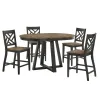Intercon HP-TA-4260G-BBP-C Harper - Round Counter Table - Brushed Brown / Pecan