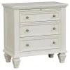 CoasterEssence 201301KEN-S4 Sandy Beach - 4 Piece Eastern King Bedroom Set - White