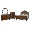 New Classic 00-2477-34C New Classic 00-2477-34C Bella Notte - 5/0 Queen 4 Piece Bedroom Set (Padded Sleigh Bed, Dresser, Mirror, Chest) - Cherry