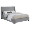 Coaster Fine Furniture 315928Q Rennes - Upholstered Queen Wingback Platform Bed - Gray