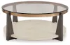 Ashley Furniture T432-8 Frazwa - Round Cocktail Table - Multi