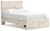 Ashley Furniture B2310B20 Ashley Furniture B2310B20 Lawroy - Full Panel Bed With Storage Footboard - Light Natural