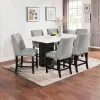 New Classic 45-1221-D6C New Classic 45-1221-D6C Faust - Adjustable Table With 6 Counter Chairs - White / Gray