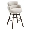 ACME DN03809 Jena - Counter Height Chair With Swivel - Beige & Walnut