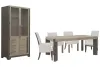 Pulaski Furniture P402240-KIT51 Pulaski Furniture P402240-KIT51 Anderson Park - Leg Dining Table With 2 Klismos Dining Chairs, 2 Upholstered Arm Chairs And China Cabinet - Moose Trail / Frontier Brown