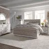 Liberty Furniture 244-BR-CKUSLDMCN Liberty Furniture 244-BR-CKUSLDMCN Magnolia Manor - 5 Piece Bedroom Set (California King Upholstered Sleigh Bed, Dresser & Mirror, Chest, Nightstand) - Antique White