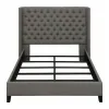 CoasterEssence 301405Q Bancroft - Upholstered Queen Wingback Bed - Gray