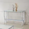 CoasterEssence 720339 Saide - Rectangular Glass Top Entryway Console Table - Chrome