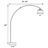 CoasterEveryday 901199 Krester - Dome Shade Metal Arc Floor Lamp - Chrome
