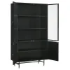 CoasterElevations 951134 Santiago - 4 Door Metal Tall Storage Cabinet - Matte Black