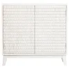 CoasterElevations 953401 Gambon - 2 Door Wood Honeycomb Pattern Accent Cabinet - White