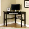 Furniture of America CM-DK6643 Porto - Corner Desk - Black