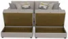Jackson Furniture Industries 2405/36/37/77-18 Jackson Furniture Industries 2405/36/37/77-18 Trevor - 2 Piece Extra Deep Oversized Sofa With 2 Included Storage Cocktail Ottoman - Nickel