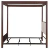 Coaster Fine Furniture 360331Q Zimmerlee - Metal Queen Canopy Bed - Rust Brown