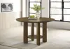 Coaster Fine Furniture 193660 Ottowa - Round Wood Dining Table With Shelf - Brown