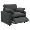 Coaster Fine Furniture 609533P Collins - Upholstered Power Recliner Chair - Dark Gray