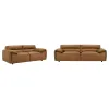 Coaster Fine Furniture 509501-S2 Buxton - 2 Piece Leather Upholstered Sofa Set - Orange