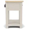 Riverside Furniture 79468 Glenndale - One Drawer Nightstand - Aged White / Wheat