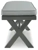 Ashley Furniture P518-600 Elite Park - Bench With Cushion - Gray