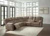 Ashley Furniture 83106S4 Ashley Furniture 83106S4 Ravenel - 4-Piece Power Reclining Sectional With Raf Power Reclining Loveseat With Console - Fossil