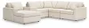 Ashley Furniture 92103S52 Ashley Furniture 92103S52 Modmax - 6-Piece Sectional With Laf Corner Chaise, Raf Corner Chair And Storage Console - Oyster