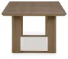 Ashley Furniture P671-625 Serene Bay - Rectangular Dining Table With Umbrella Option - Dark Brown