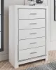 Ashley Furniture B2640/31/36/46/58/56/97/92(2) Ashley Furniture B2640/31/36/46/58/56/97/92(2) Altyra - 8 Pc. - Dresser, Mirror, Chest, King Panel Bed, 2 Nightstands - White
