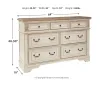 Ashley Furniture B743/31/36/58/56/94/93(2) Ashley Furniture B743/31/36/58/56/94/93(2) Realyn - 7 Pc. - Dresser, Mirror, California King Upholstered Panel Bed, 2 Nightstands - Two-tone
