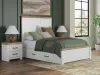 Ashley Furniture B4615B12 Ashley Furniture B4615B12 Savonport - Queen Panel Bed With Under Bed Storage Unit - White / Brown