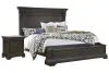 Pulaski Furniture P012-BR-K2-KIT2 Pulaski Furniture P012-BR-K2-KIT2 Caldwell - Queen Storage Bed With 2 Nightstands - Smoked Molasses