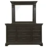 Pulaski Furniture P012-BR-K7 Caldwell - Dresser/Mirror - Dark Wood - BP- 7-29-26