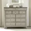 Liberty Furniture 457-BR32 Ivy Hollow - 11 Drawer Chesser - Weathered Linen / Dusty Taupe