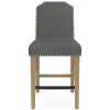 Riverside Furniture 92617 Riverside Furniture 92617 Mix-N-Match Chairs - Clipped Top Upholstered Stool (Set of 2) - Dark Gray