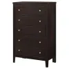 CoasterEveryday 202095 Carlton - 5-Drawer Bedroom Chest - Cappuccino