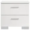 CoasterEssence 203500KE-S4 Felicity - 4 Piece King Bedroom Set - White High Gloss