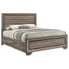 CoasterEveryday 204190Q Kauffman - Wood Queen Storage Panel Bed - Washed Taupe