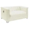 CoasterElevations 505391-S3 Chaviano - 3 Piece Upholstered Track Arm Sofa Set - Pearl White