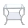 CoasterEssence 720338 Saide - Rectangular Glass Top Coffee Table - Chrome