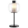 Coaster Fine Furniture 920211 Ingrid - Glass Shade Bedside Table Lamp - Black
