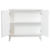 CoasterElevations 953401 Gambon - 2 Door Wood Honeycomb Pattern Accent Cabinet - White