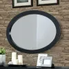 Furniture of America CM7386BK-MO Lennart - Oval Mirror - Black