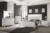 New Classic 02-9698W-36N New Classic 02-9698W-36N Valentino - 5/0 Queen 6 Piece Bedroom Set (Bed & Dresser & Mirror & Chest & 2 Nightstands) - White