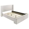 Coaster Fine Furniture 310078Q Alamosa - Boucle Upholstered Queen Wingback Bed - White