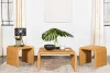 Coaster Fine Furniture 709818-S3 Cahya - 3 Piece Rattan Coffee And End Table Set - Natural