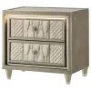 Coaster Fine Furniture 222662 Lorient - 2-Drawer LED Nightstand With USB - Ivory And Camel