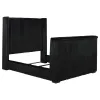 Coaster Fine Furniture 315945Q Centergrove - Upholstered Queen Wingback TV Bed - Black