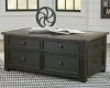 Ashley Furniture T736-20 Tyler Creek - Lift Top Cocktail Table - Grayish Brown / Black