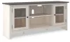 Ashley Furniture W287-68 Dorrinson - LG TV Stand w/Fireplace Option - White